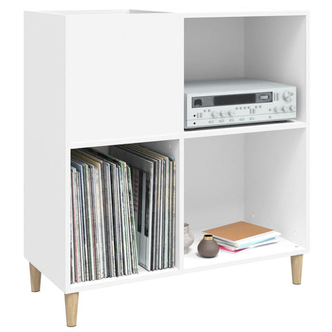vidaXL Record Cabinet White 84.5x38x89 cm Engineered Wood