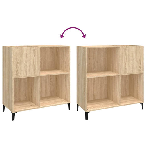 vidaXL Record Cabinet Sonoma Oak 84.5x38x89 cm Engineered Wood