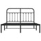 vidaXL Metal Bed Frame without Mattress with Headboard Black 140x200cm
