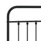 vidaXL Metal Bed Frame without Mattress with Headboard Black 140x200cm