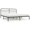 vidaXL Metal Bed Frame without Mattress with Headboard Black 193x203cm