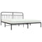 vidaXL Metal Bed Frame without Mattress with Headboard Black 193x203cm