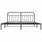 vidaXL Metal Bed Frame without Mattress with Headboard Black 193x203cm
