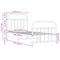 vidaXL Metal Bed Frame without Mattress with Footboard Black 90x200cm