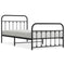 vidaXL Metal Bed Frame without Mattress with Footboard Black 107x203cm