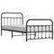 vidaXL Metal Bed Frame without Mattress with Footboard Black 107x203cm
