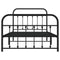 vidaXL Metal Bed Frame without Mattress with Footboard Black 107x203cm