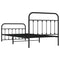 vidaXL Metal Bed Frame without Mattress with Footboard Black 107x203cm