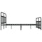 vidaXL Metal Bed Frame without Mattress with Footboard Black 180x200cm