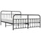 vidaXL Metal Bed Frame without Mattress with Footboard Black 183x213cm