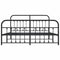 vidaXL Metal Bed Frame without Mattress with Footboard Black 183x213cm