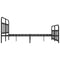 vidaXL Metal Bed Frame without Mattress with Footboard Black 183x213cm