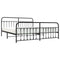 vidaXL Metal Bed Frame without Mattress with Footboard Black 193x203cm