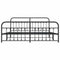 vidaXL Metal Bed Frame without Mattress with Footboard Black 193x203cm