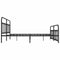 vidaXL Metal Bed Frame without Mattress with Footboard Black 193x203cm