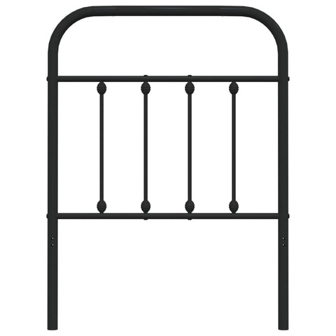 vidaXL Metal Headboard Black 75 cm