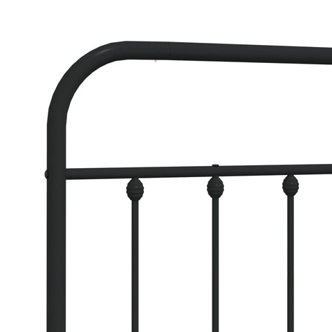 vidaXL Metal Headboard Black 75 cm