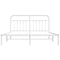 vidaXL Metal Bed Frame without Mattress with Headboard White 180x200cm