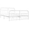 vidaXL Metal Bed Frame without Mattress with Footboard White 183x213cm