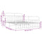 vidaXL Metal Bed Frame without Mattress with Footboard White 183x213cm