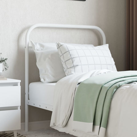 vidaXL Metal Headboard White 90 cm