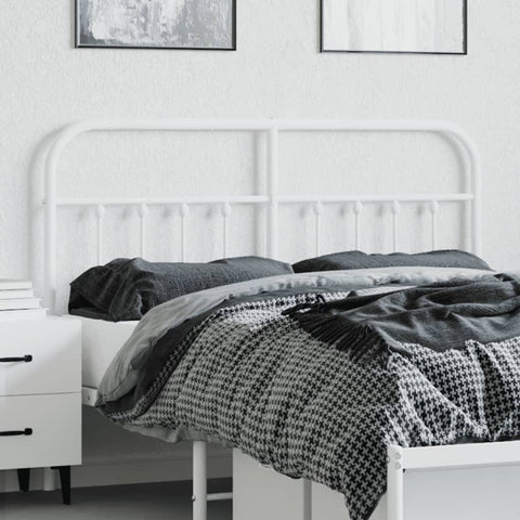 vidaXL Metal Headboard White 140 cm