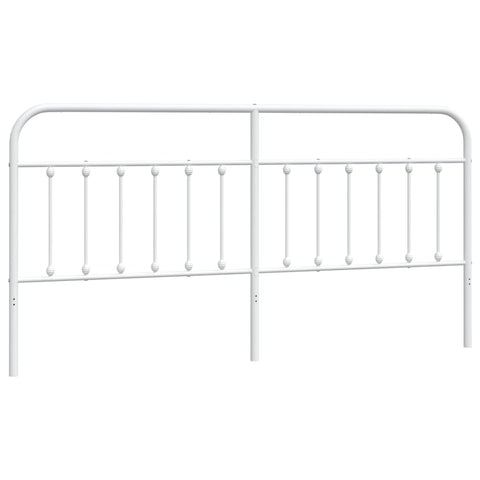 vidaXL Metal Headboard White 200 cm