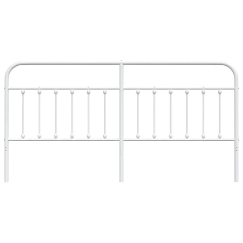 vidaXL Metal Headboard White 200 cm