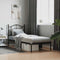 vidaXL Metal Bed Frame without Mattress with Headboard Black 90x200cm