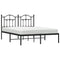 vidaXL Metal Bed Frame without Mattress with Headboard Black 140x200cm
