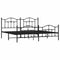 vidaXL Metal Bed Frame without Mattress with Footboard Black 193x203cm