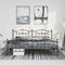 vidaXL Metal Bed Frame without Mattress with Footboard Black 193x203cm