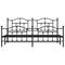 vidaXL Metal Bed Frame without Mattress with Footboard Black 193x203cm