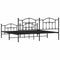 vidaXL Metal Bed Frame without Mattress with Footboard Black 193x203cm