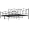 vidaXL Metal Bed Frame without Mattress with Footboard Black 200x200cm