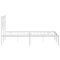 vidaXL Metal Bed Frame without Mattress with Headboard White 120x190cm