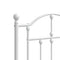 vidaXL Metal Bed Frame without Mattress with Headboard White 120x190cm