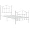 vidaXL Metal Bed Frame without Mattress with Footboard White 80x200cm