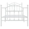 vidaXL Metal Bed Frame without Mattress with Footboard White 80x200cm