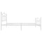 vidaXL Metal Bed Frame without Mattress with Footboard White 80x200cm