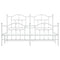 vidaXL Metal Bed Frame without Mattress with Footboard White 160x200cm