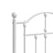 vidaXL Metal Bed Frame without Mattress with Footboard White 160x200cm