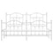 vidaXL Metal Bed Frame without Mattress with Footboard White 180x200cm