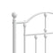 vidaXL Metal Bed Frame without Mattress with Footboard White 180x200cm