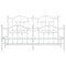 vidaXL Metal Bed Frame without Mattress with Footboard White 183x213cm