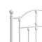 vidaXL Metal Bed Frame without Mattress with Footboard White 200x200cm