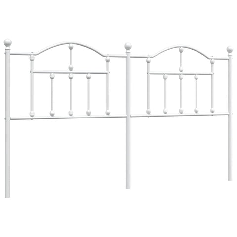 vidaXL Metal Replace Headboard White 160 cm