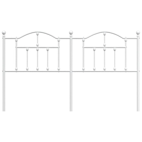 vidaXL Metal Replace Headboard White 160 cm