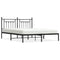 vidaXL Metal Bed Frame without Mattress with Headboard Black 180x200cm