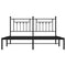 vidaXL Metal Bed Frame without Mattress with Headboard Black 180x200cm